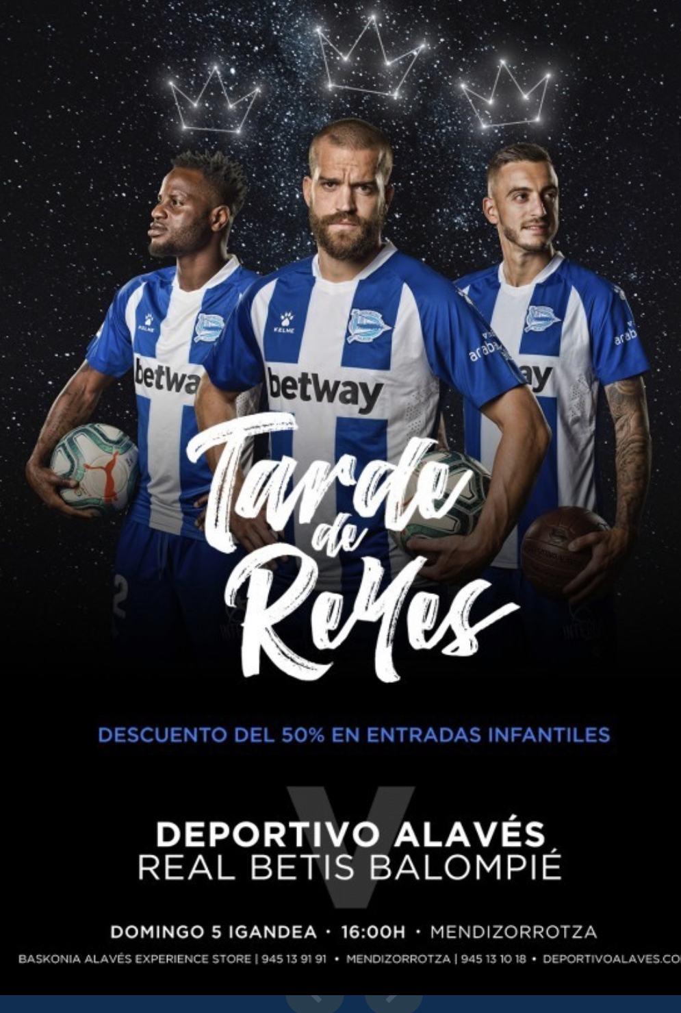 Equipo que renovó plaza de forma anticipada para la temporada 19/20 y que por ello ha sido premiado con 2 entradas para asistir en directo y de forma gratuita al partido de Fútbol de la Liga Santander, entre Alaves y Real Betis Balompié.