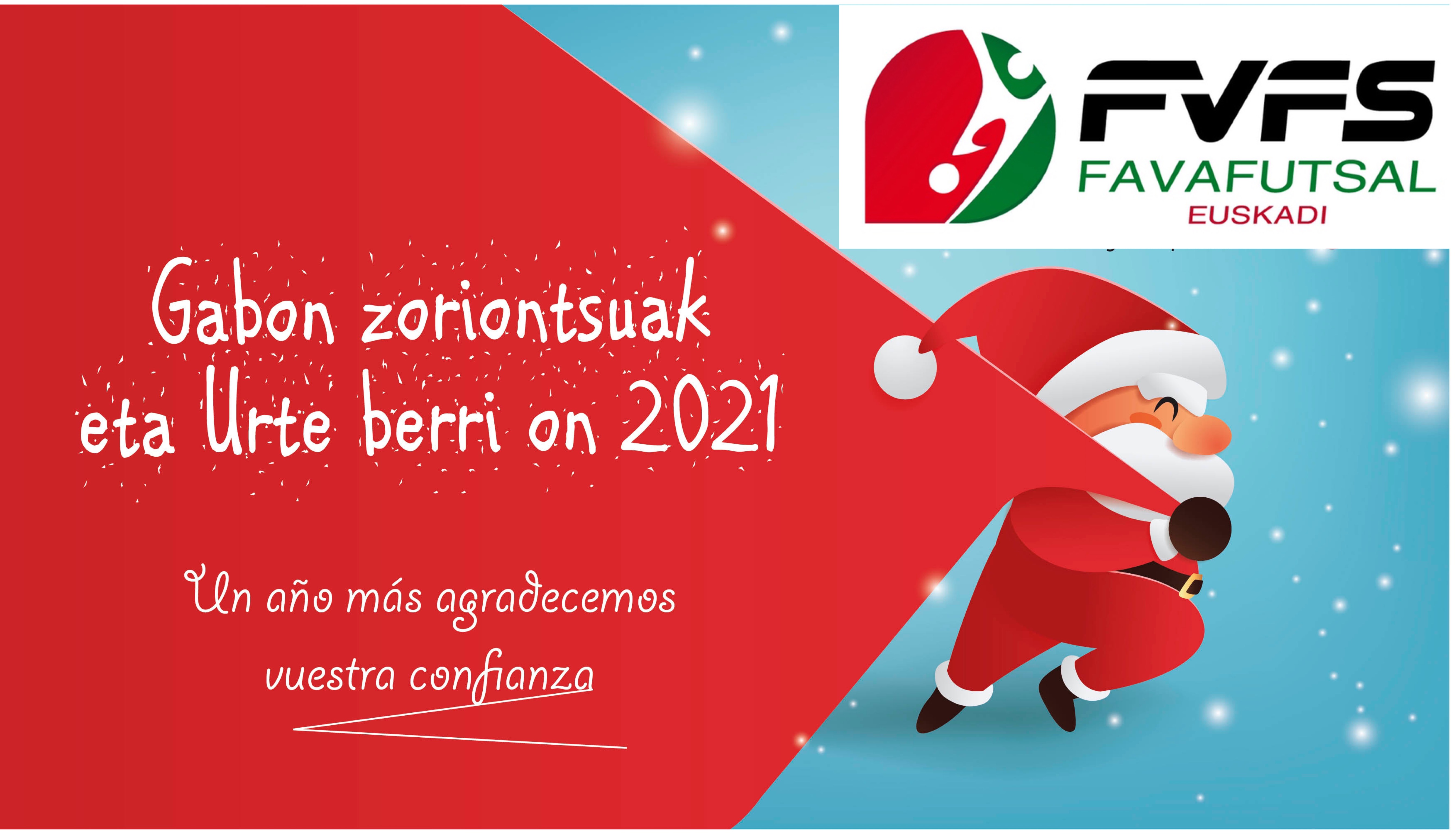 Favafutsal Euskadi os desea una Feliz Navidad.