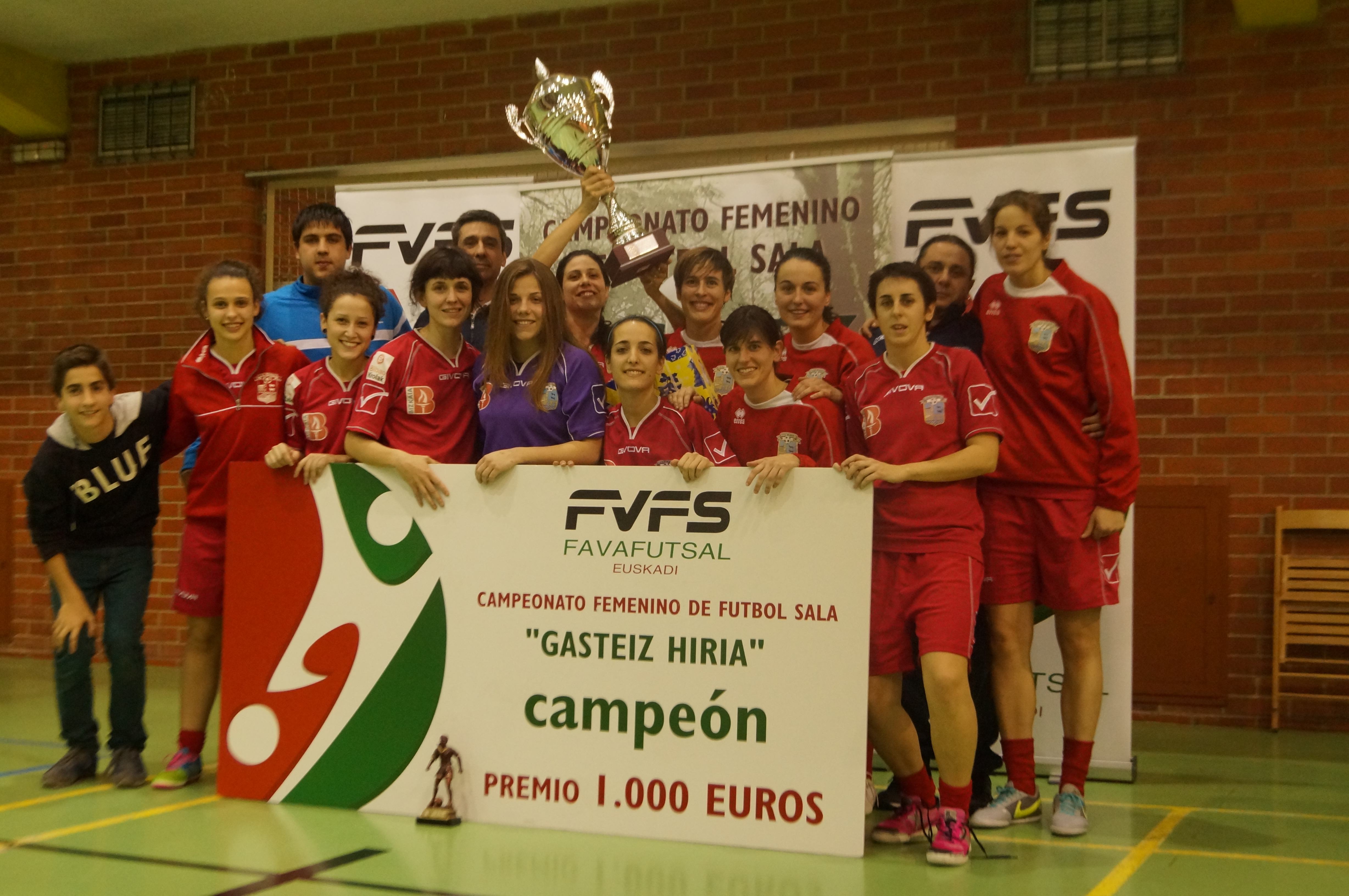 Bilbo Futbol Sala reedita el título, proclamándose campeón de la séptima edición del Campeonato femenino de navidad "Gasteiz Hiria 2014"