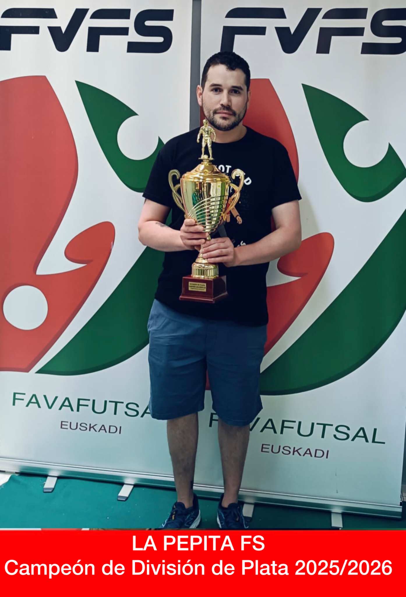 Entrega de trofeos. Premiación del equipo LA PEPITA FS., como Campeón de División de Plata en la temporada 2025/2026
