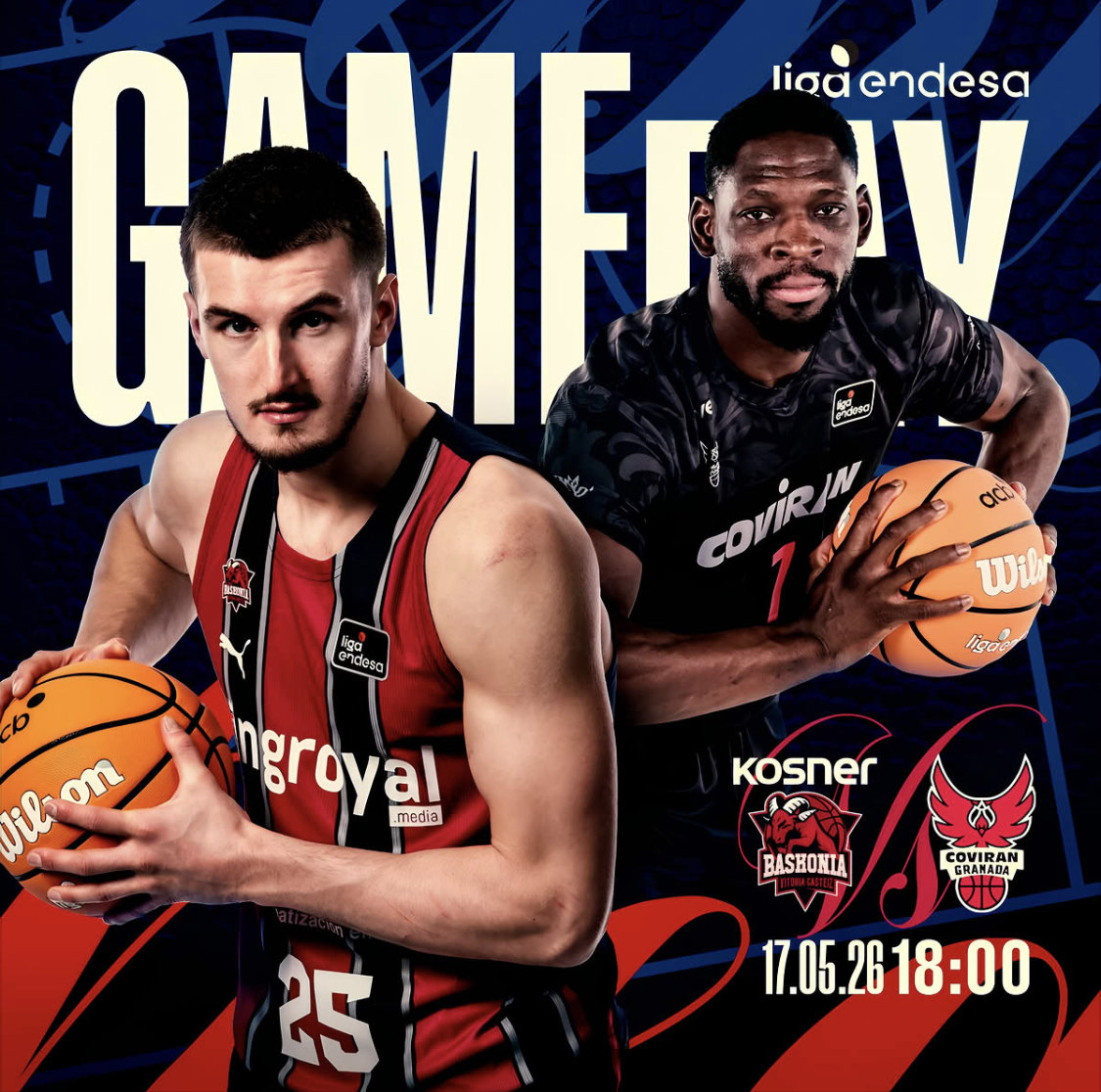 Equipo que ha renovado plaza para la temporada 26/27, y que por ello ha resultado premiado con dos entradas para presenciar en directo el encuentro de Liga ACB, Baskonia - Coviran Granada.