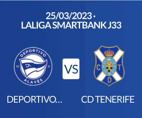 Equipo premiado con dos entradas para presenciar en directo el encuentro de Liga 123, DeportIvo Alavés y CD Tenerife.