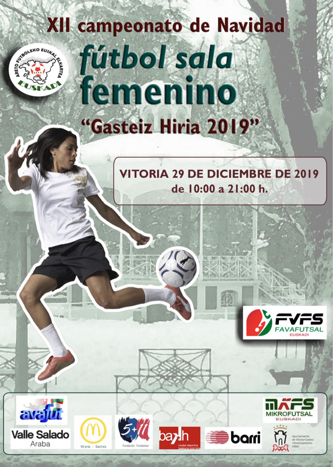 Inscripciones abiertas para el XII Campeonato Femenino de Navidad de Fútbol Sala. Inscripciones cerradas. Abiertas de plazas de reserva.