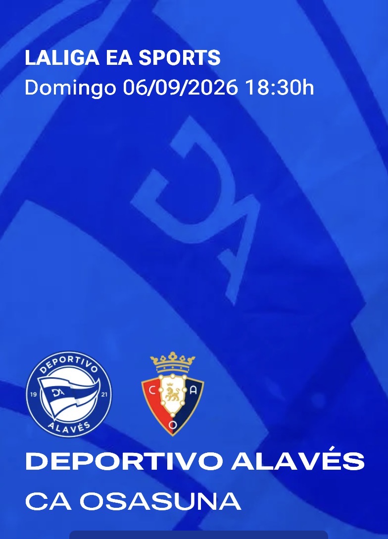 Equipo que ha consolidado trámites para la temporada 26/27, y que por ello ha resultado premiado con dos entradas para presenciar en directo el encuentro de Liga Santander, DeportIvo Alavés - Osasuna.