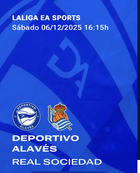 Equipo que ha resultado premiado con dos entradas para presenciar en directo el encuentro de Liga Santander, DeportIvo Alavés - Real Sociedad.