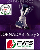 Cafetería Manai, La Pepita F.S, Meridiano FS, Parceros F.C, La Topera Labastida y La Hetxicera F.S Elvillar, actuales líderes tras la disputa de las jornadas 6, 5 y 2 en las diferentes categorías de las competiciones vascas.