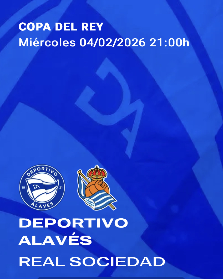 Equipo que ha resultado premiado con dos entradas para presenciar en directo el encuentro de Copa del Rey, DeportIvo Alavés - Real Sociedad.