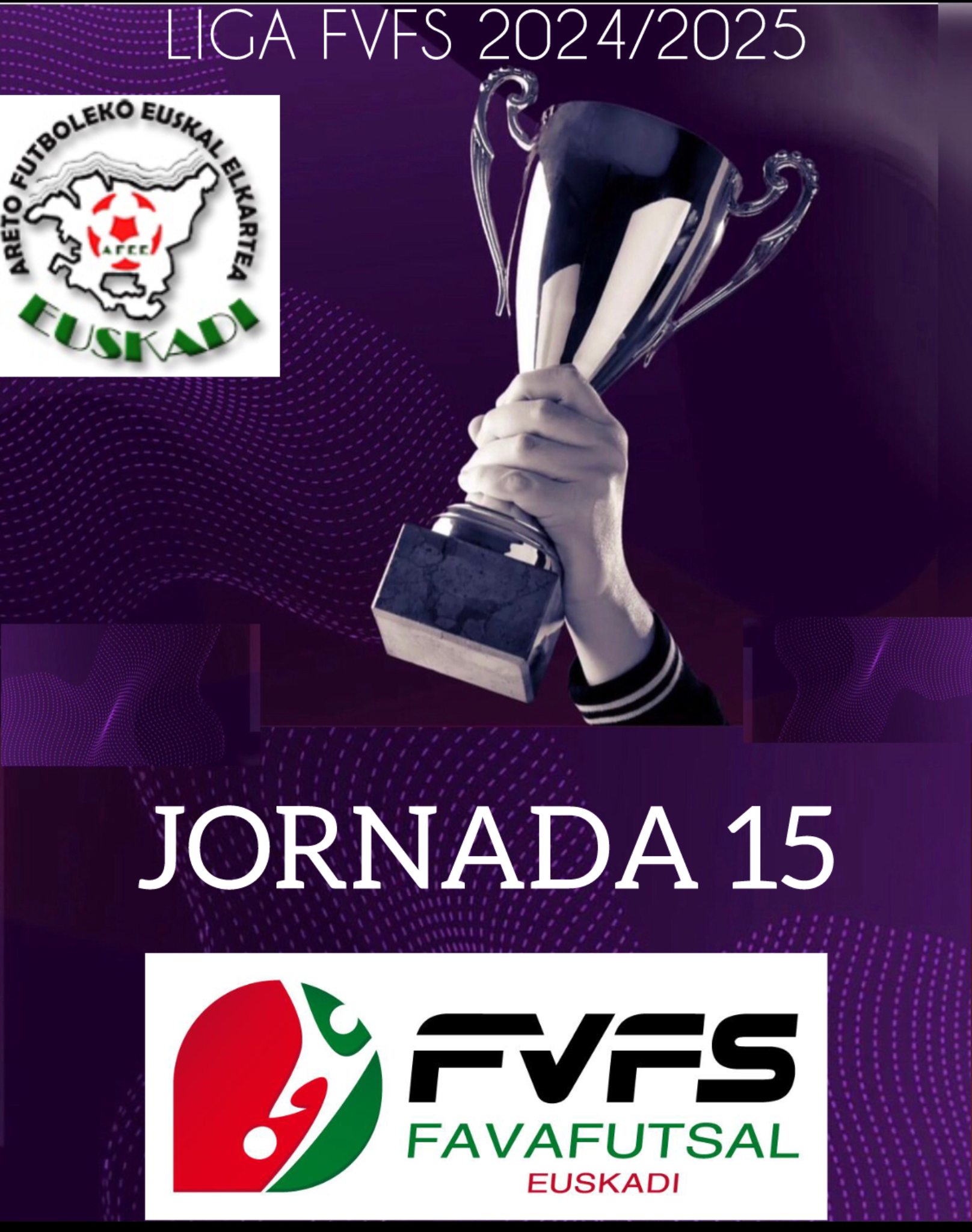 Baró Caló, Los Mercenarios, Bixotas Club, La Pepita Dragones, Medio Pulmón, La Topera Labastida, Panaderia La Oka Oion y Malvasía FS Labastida, actuales líderes tras la disputa de la jornada 15 en las diferentes categorías de las competiciones vascas.