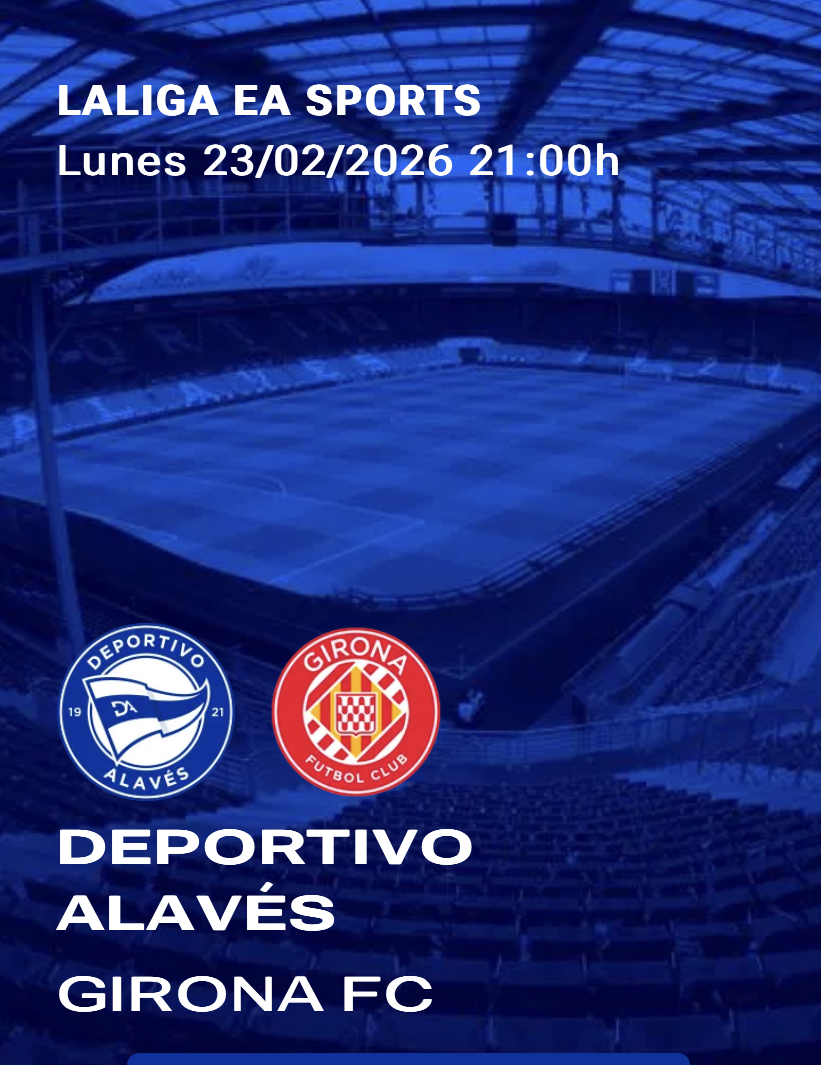 Equipo que ha resultado premiado con dos entradas para presenciar en directo el encuentro de Liga Santander, DeportIvo Alavés - Girona.