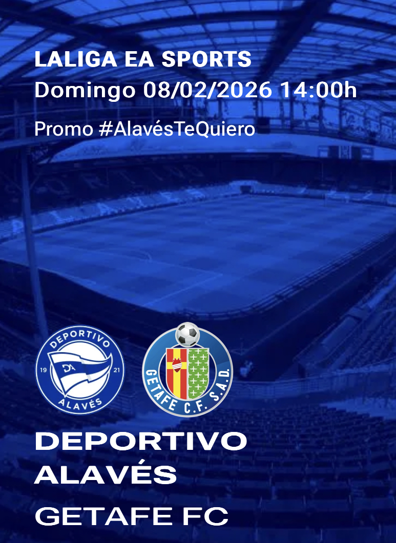 Equipo que ha resultado premiado con dos entradas para presenciar en directo el encuentro de Liga Santander, DeportIvo Alavés - Getafe.