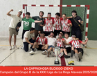 Entrega de trofeos. Premiación del equipo LA CAPRICHOSA ELCIEGO-ZIEKO, como Campeón del Grupo B de la XXXI Liga de La Rioja Alavesa en la temporada 2025/2026.