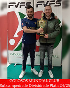 Entrega de trofeos. Premiación del equipo Golosos Mundial Club, subcampeón de División de Plata 2024/2025.