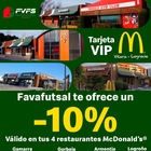 McDonald’s Vitoria-Gasteiz y McDonald's Logroño, obsequian con Tarjetas VIP a todos los miembros de Favafutsal.