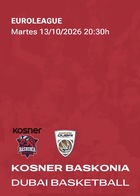 Equipo que ha validado para la temporada 26/27, y que ha resultado premiado con dos entradas para presenciar en directo el encuentro de Euroliga, Baskonia - Dubai Basketball.