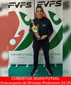 Entrega de trofeos. Premiación del equipo Cubiertas Jesan Futsal, subcampeón de División Preferente 2024/2025.