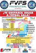 Apertura de Inscripciones para NUEVOS EQUIPOS, Temporada 26/27, por 899€ en categoría Senior, 799€ en Sub21 y 699€ en Femenina y Juvenil. Además REGALO de 10 Equipaciones Deportivas, 2 Balones Oficiales y diferentes promociones incluidas en el precio.