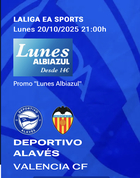 Equipo que ha resultado premiado con dos entradas para presenciar en directo el encuentro de Liga Santander, DeportIvo Alavés - Valencia.
