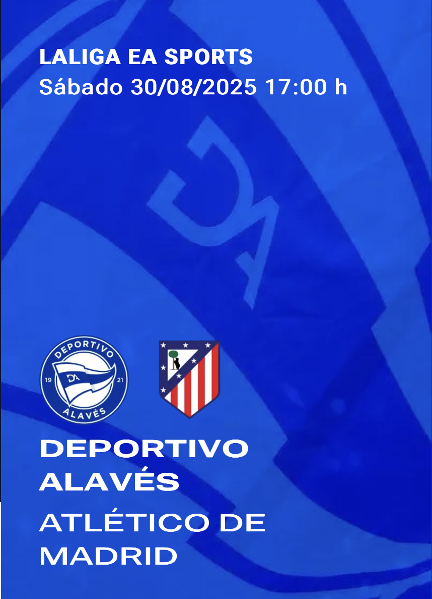 Equipo que ha resultado premiado con dos entradas para presenciar en directo el encuentro de Liga Santander, DeportIvo Alavés - Atlético de Madrid.